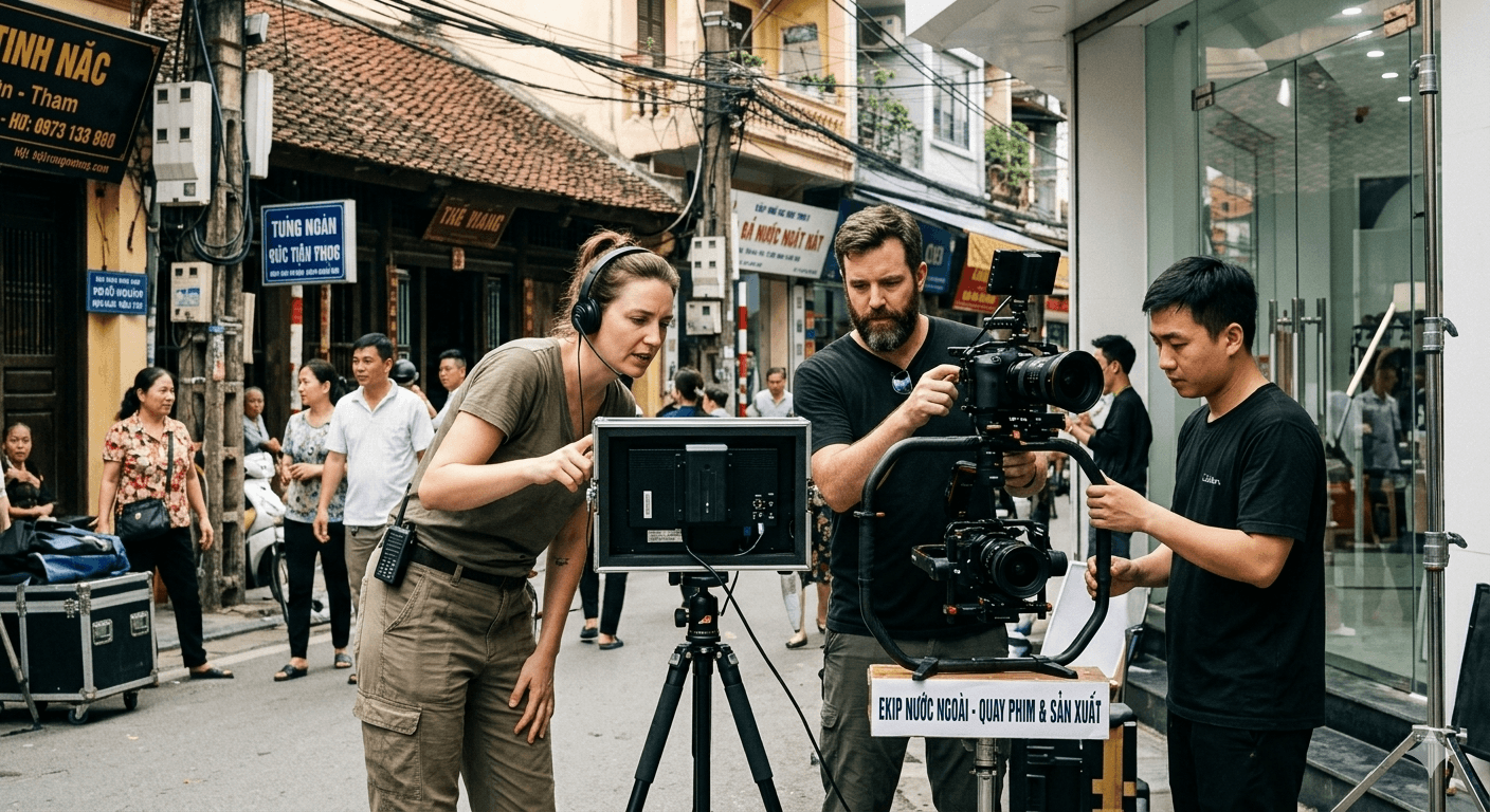 Ekip nước ngoài sản xuất TVC quảng cáo